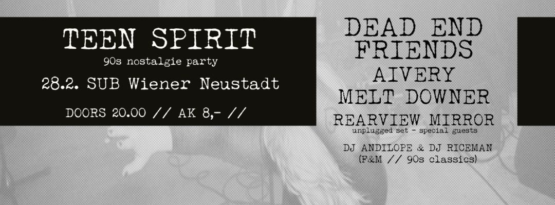 Teen Spirit…die Party deiner Jugend #3 – 28.2.15