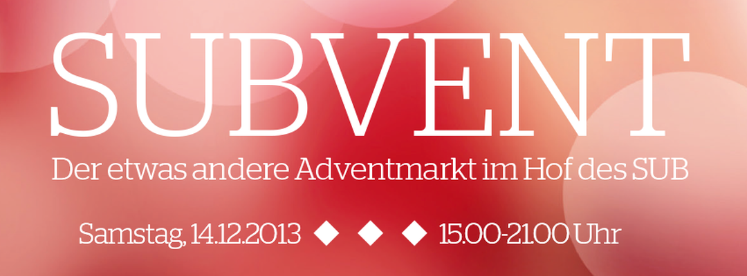 SUBVENT – der etwas andere Adventmarkt