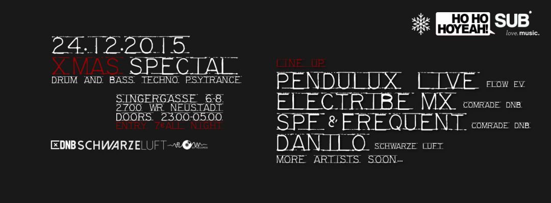 X-MAS SPECIAL with PENDULUX – 24.12.15