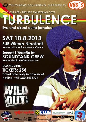 WILD OUT #38 W/ TURBULENCE (Jamaica) – 10.8.13