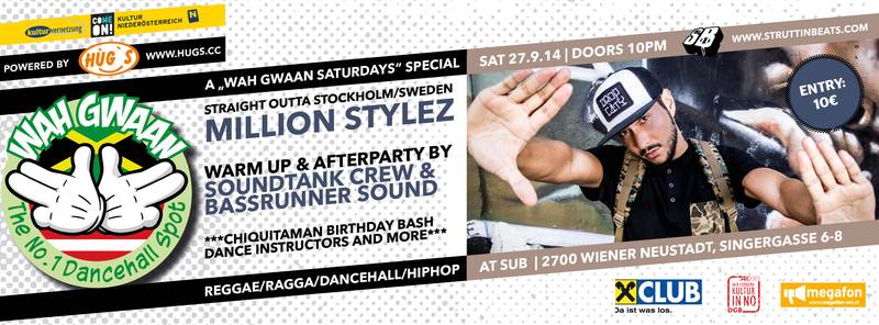 WAH GWAAN SATURDAYS with MILLION STYLEZ live – 27.9.14