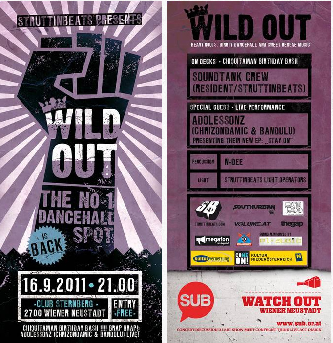 WILD OUT #27 – Expect the Unexpected – Club Sternberg – 16.9.11