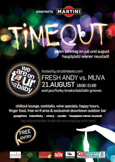 Timeout presented by StruttinBeats: Fresh Andy vs. MUVA – 21.8.11