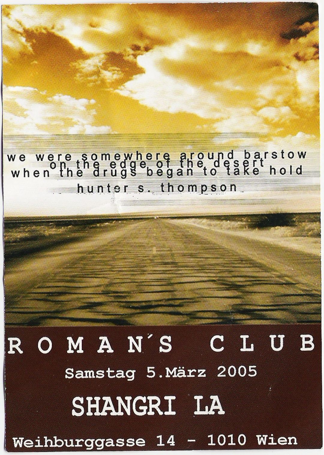Shangrila Romans Club – 5.3.05